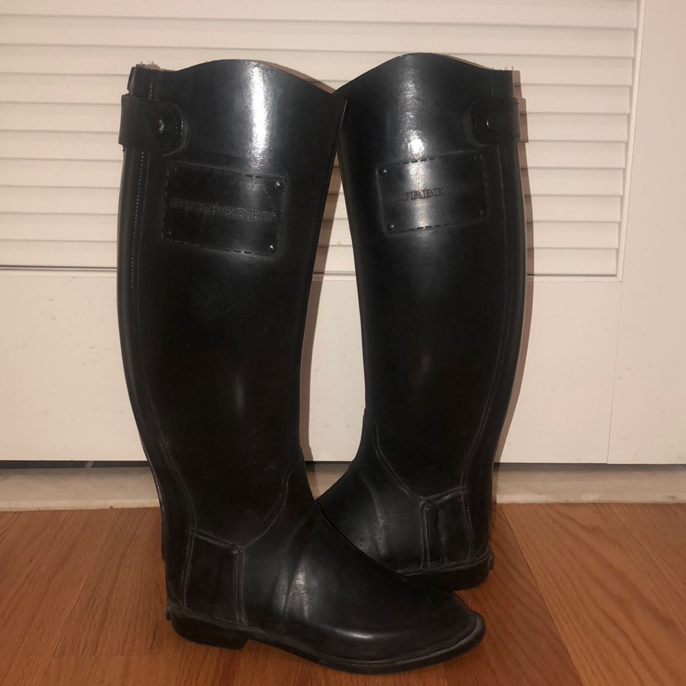 Burberry rain boots
